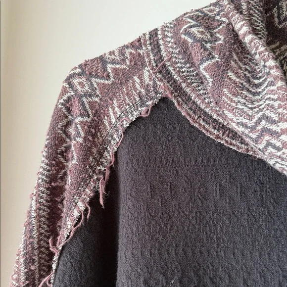 We The Free Black and Brown Cowl Neck Sweater - Picture 3 of 3